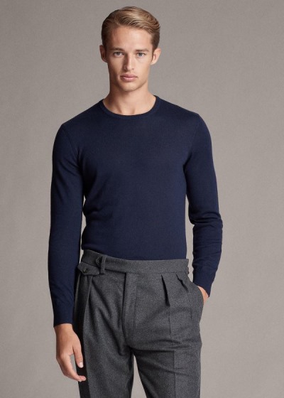 Men's Ralph Lauren Cashmere Crewneck Sweater | 304769ZNX